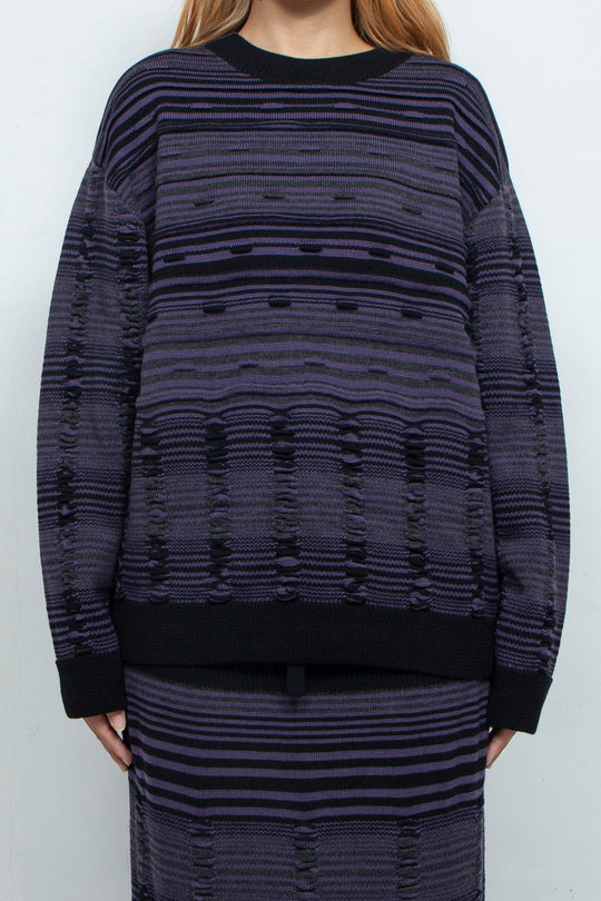 PAJAMA KNIT PULL-OVER PURPLE
