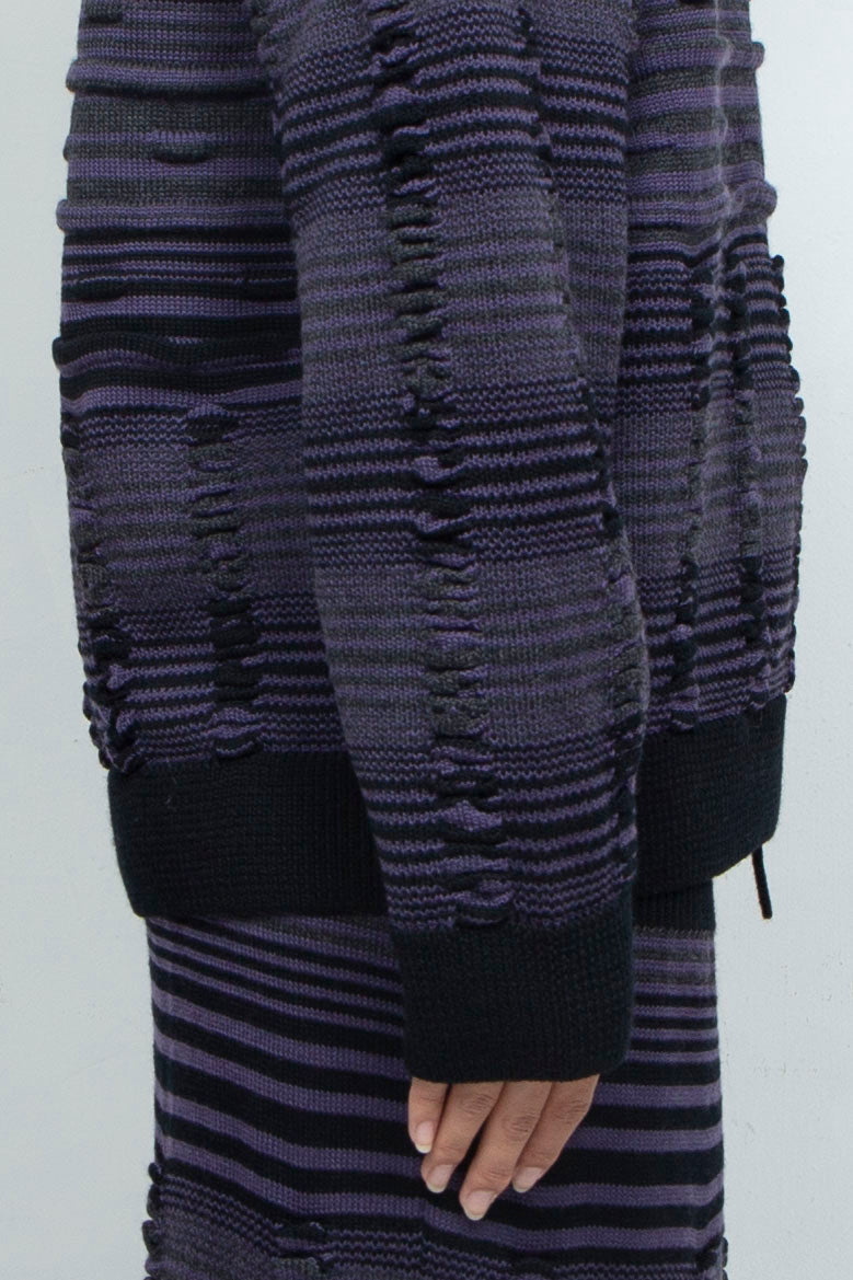 PAJAMA KNIT PULL-OVER PURPLE