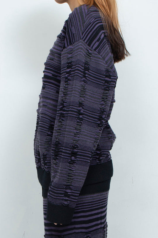 PAJAMA KNIT PULL-OVER PURPLE