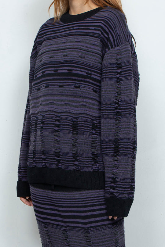 PAJAMA KNIT PULL-OVER PURPLE
