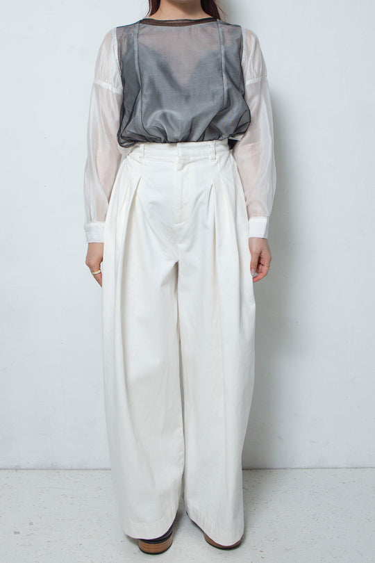 2 tuck wide pants