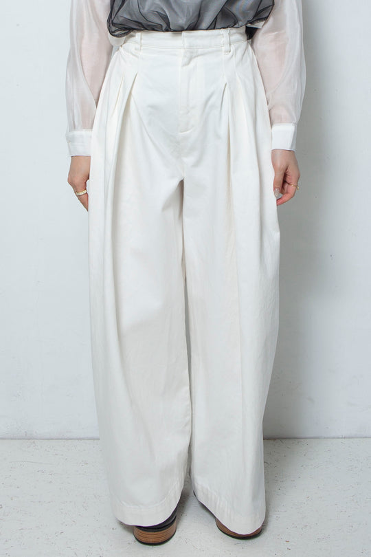 2 tuck wide pants