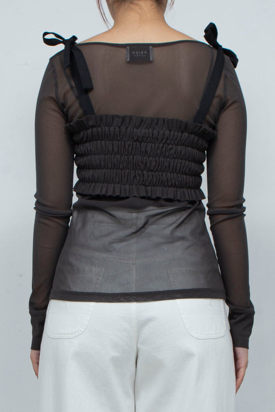 Gathered Tops Gray