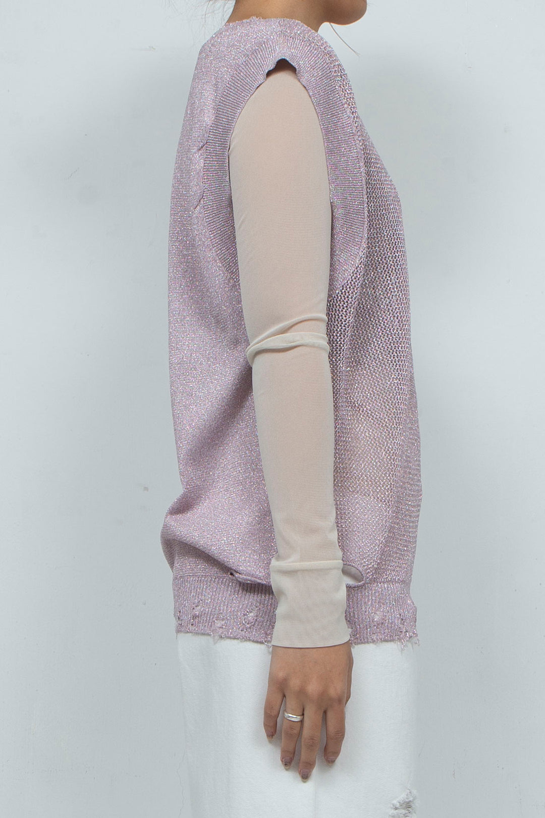 2way Knit Tank Tops Pink
