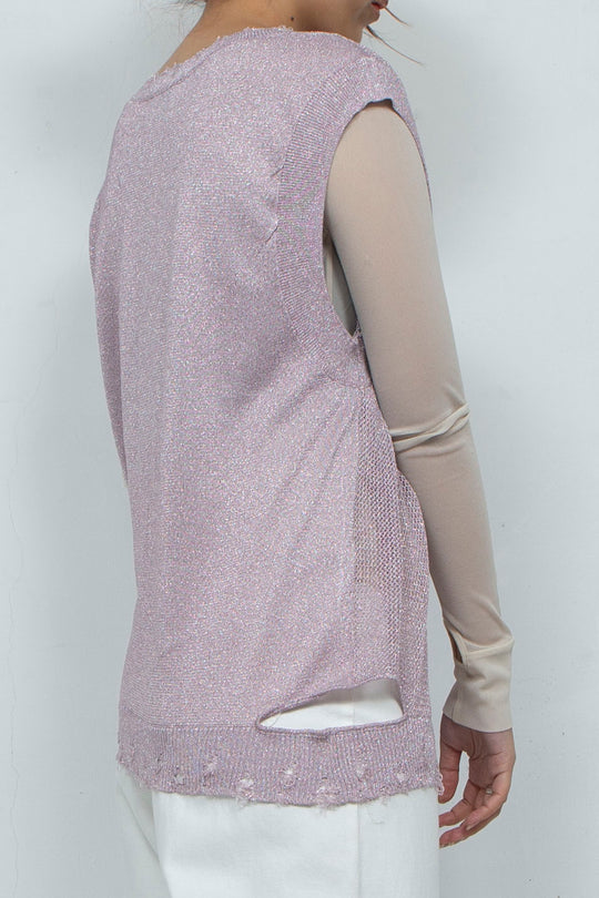 2way Knit Tank Tops Pink