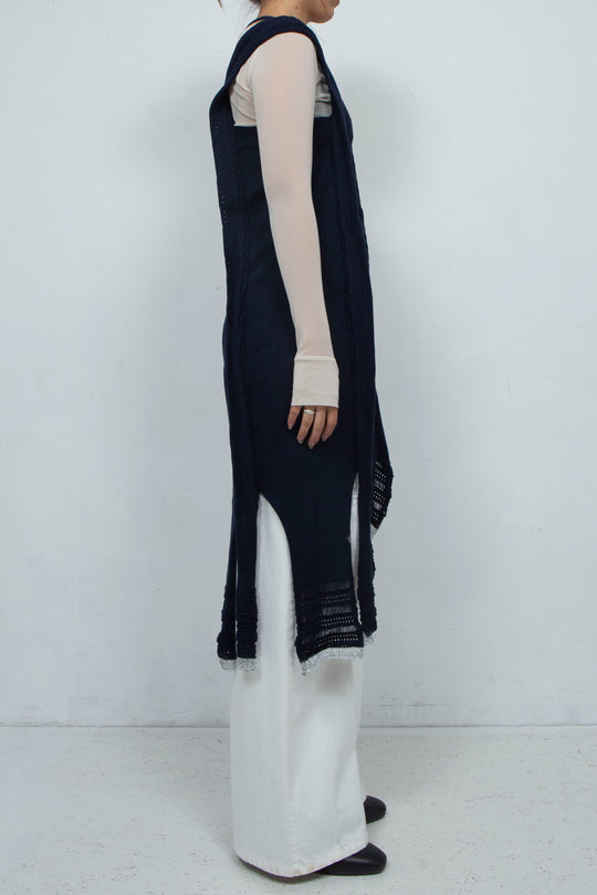Zip Knit Onepiece Navy