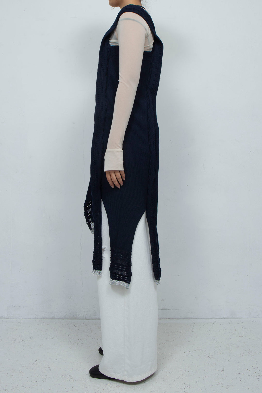 Zip Knit Onepiece Navy