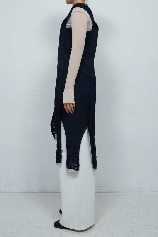 Zip Knit Onepiece Navy