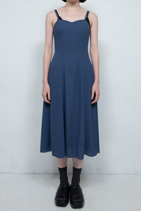 SUN LACE CAMISOLE DRESS NAVY