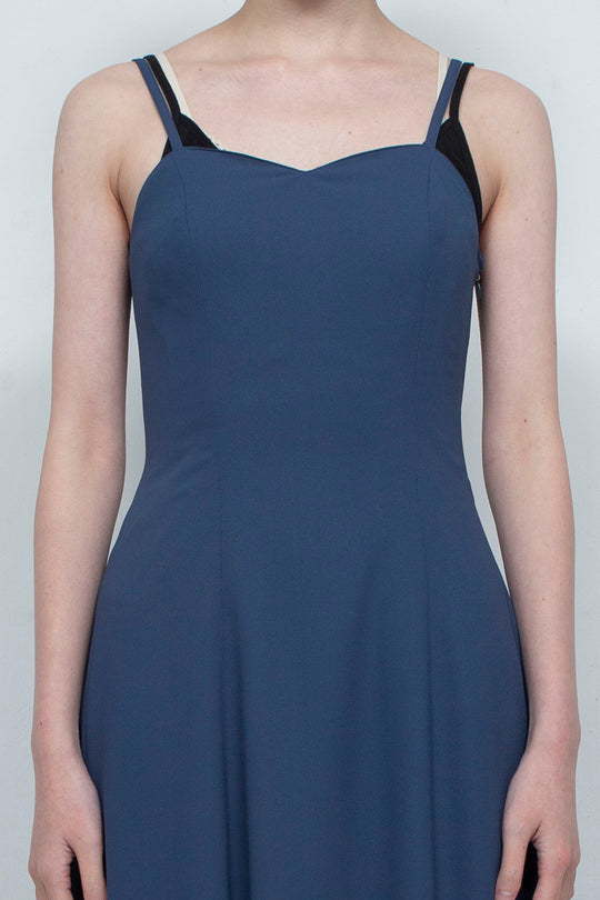 SUN LACE CAMISOLE DRESS NAVY