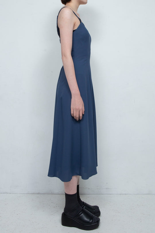 SUN LACE CAMISOLE DRESS NAVY