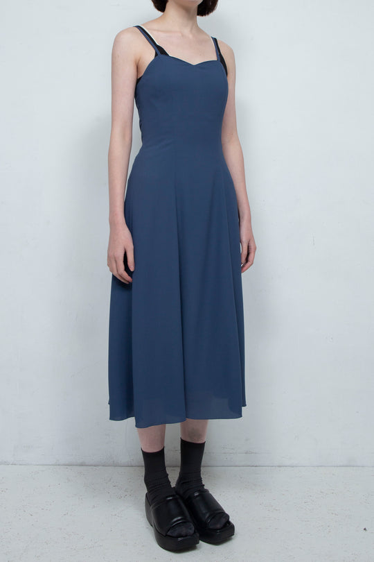 SUN LACE CAMISOLE DRESS NAVY