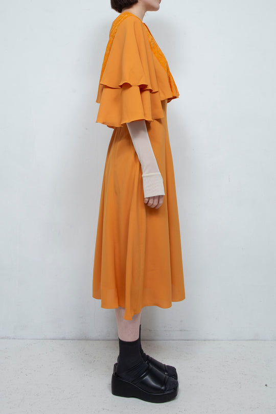 SUN LACE CROPPED BLOUSE ORANGE