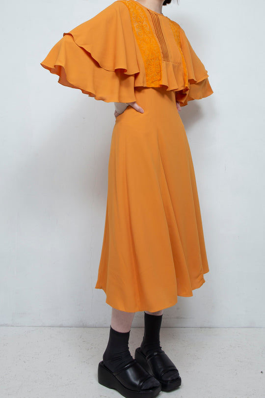 SUN LACE CROPPED BLOUSE ORANGE