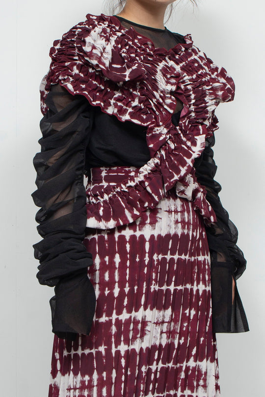 crossed shirring top RED