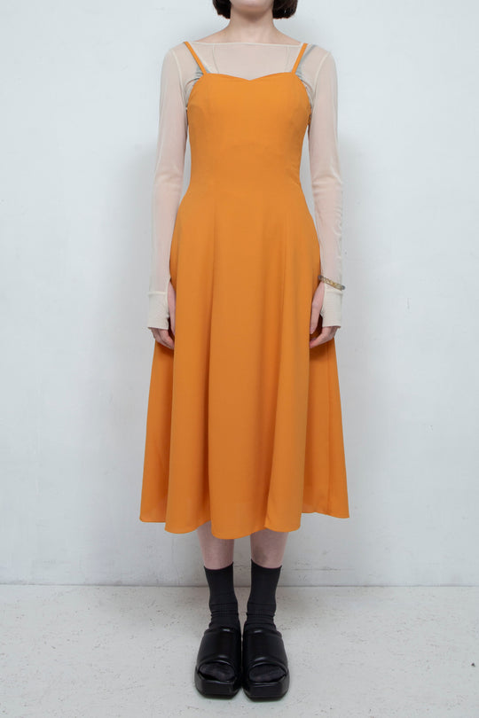 SUN LACE CAMISOLE DRESS ORANGE