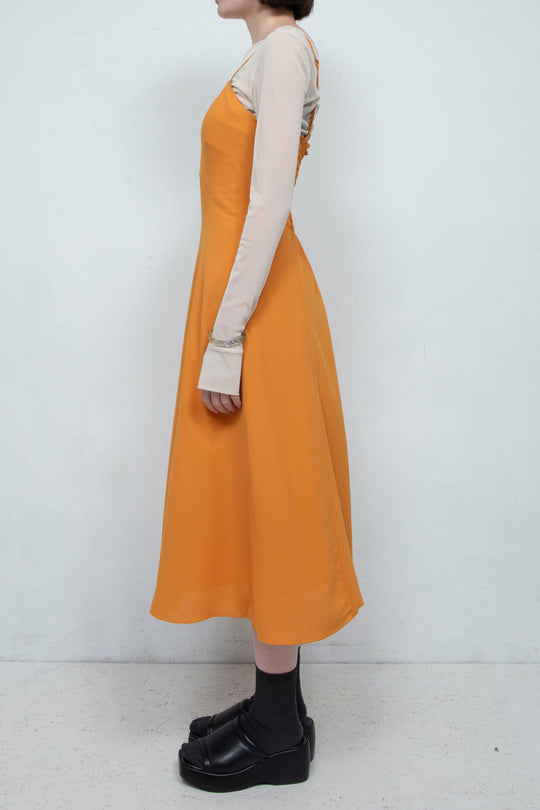 SUN LACE CAMISOLE DRESS ORANGE