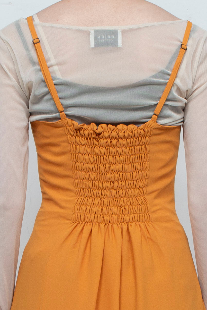 SUN LACE CAMISOLE DRESS ORANGE