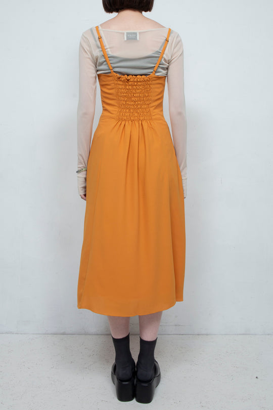SUN LACE CAMISOLE DRESS ORANGE