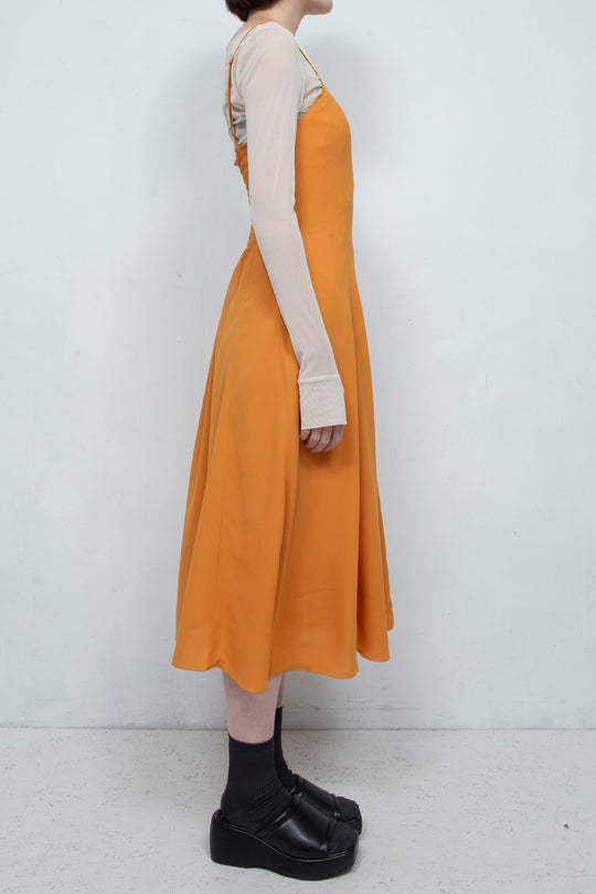 SUN LACE CAMISOLE DRESS ORANGE