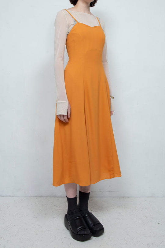 SUN LACE CAMISOLE DRESS ORANGE