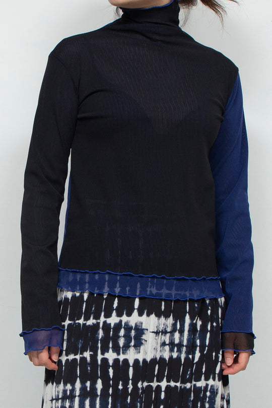 net tulle tops BLACK