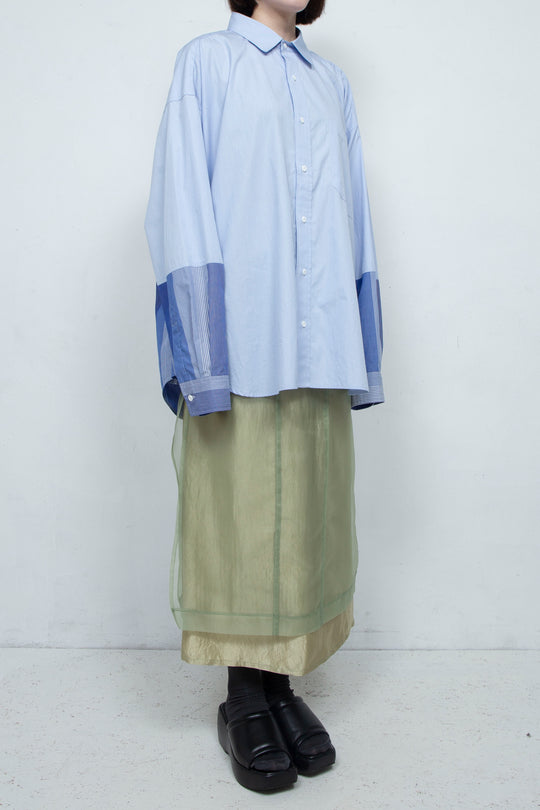 "YOU" Sheer Through Layered Tight Skirt MINT