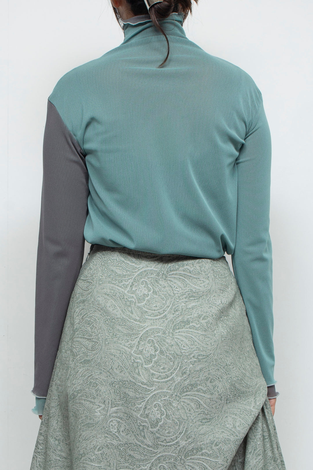 net tulle tops GRAY