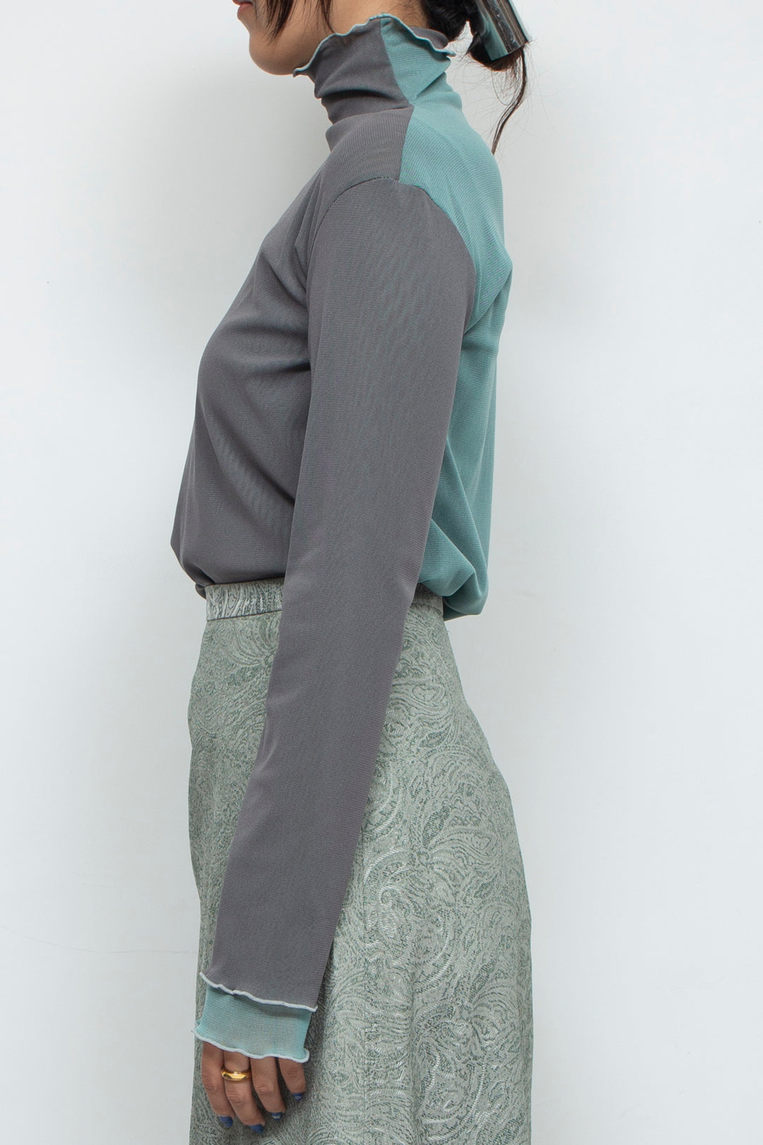 net tulle tops GRAY