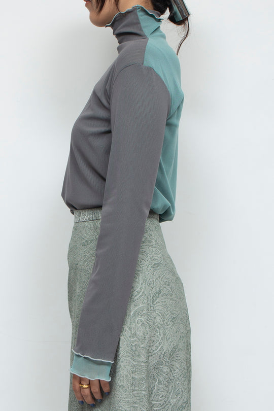 net tulle tops GRAY