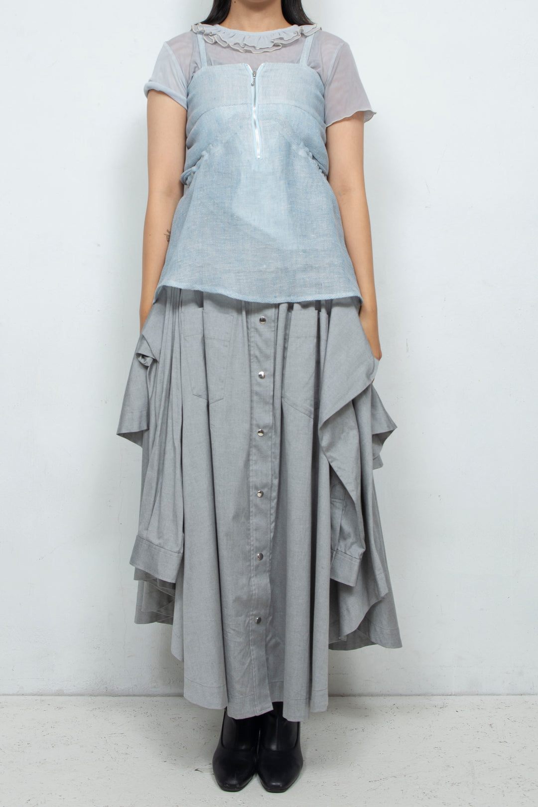 Sheer hemp camisole SKY BLUE