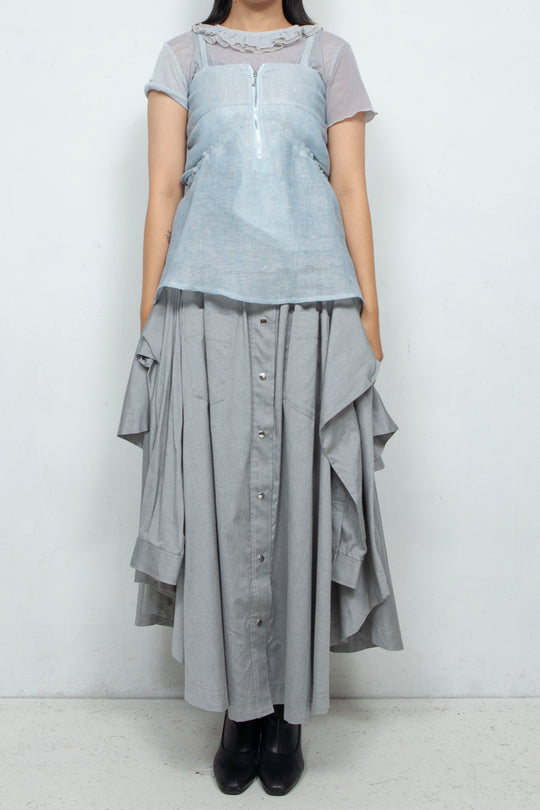 Sheer hemp camisole SKY BLUE