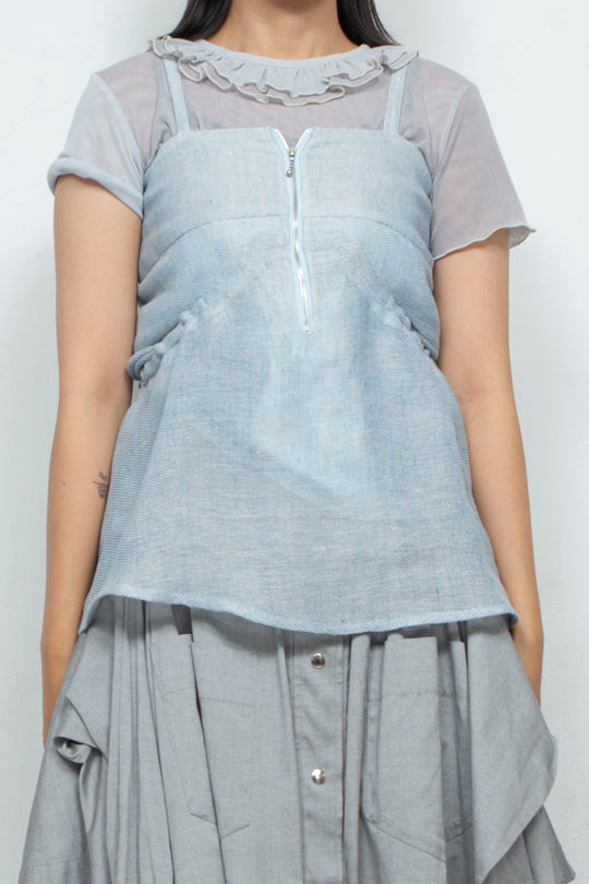 Sheer hemp camisole SKY BLUE