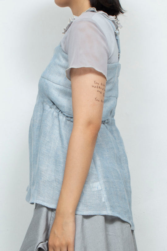 Sheer hemp camisole SKY BLUE