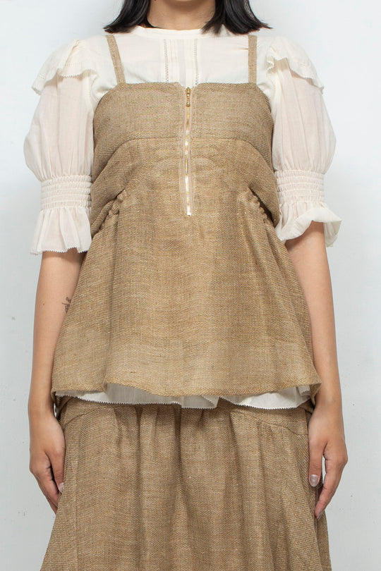 Sheer hemp camisole BEIGE