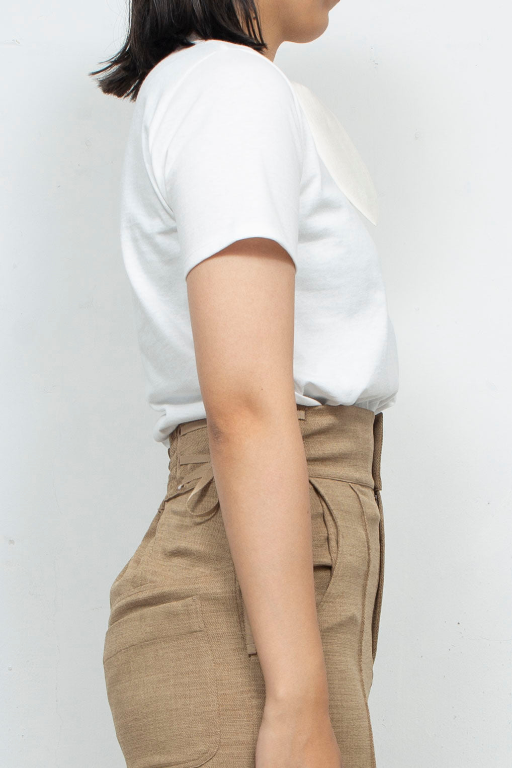 JUICE EMBROIDERY SCARF T-SHIRT WHITE