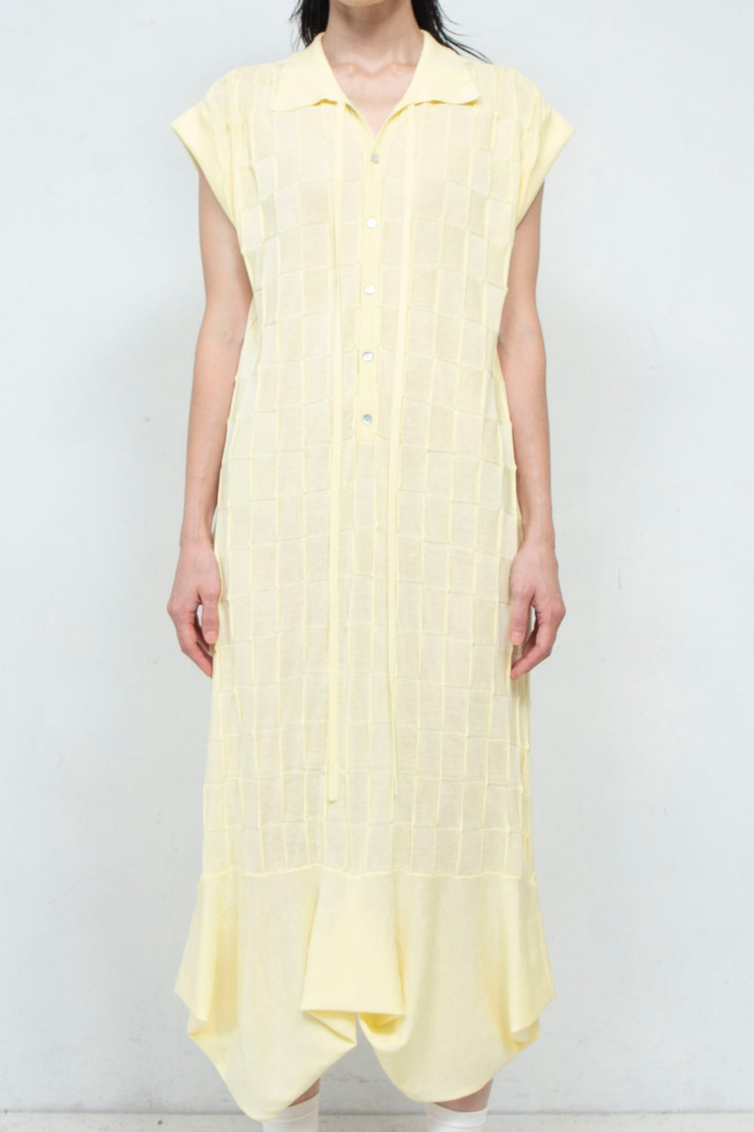 Knit Polo onepiece Yellow