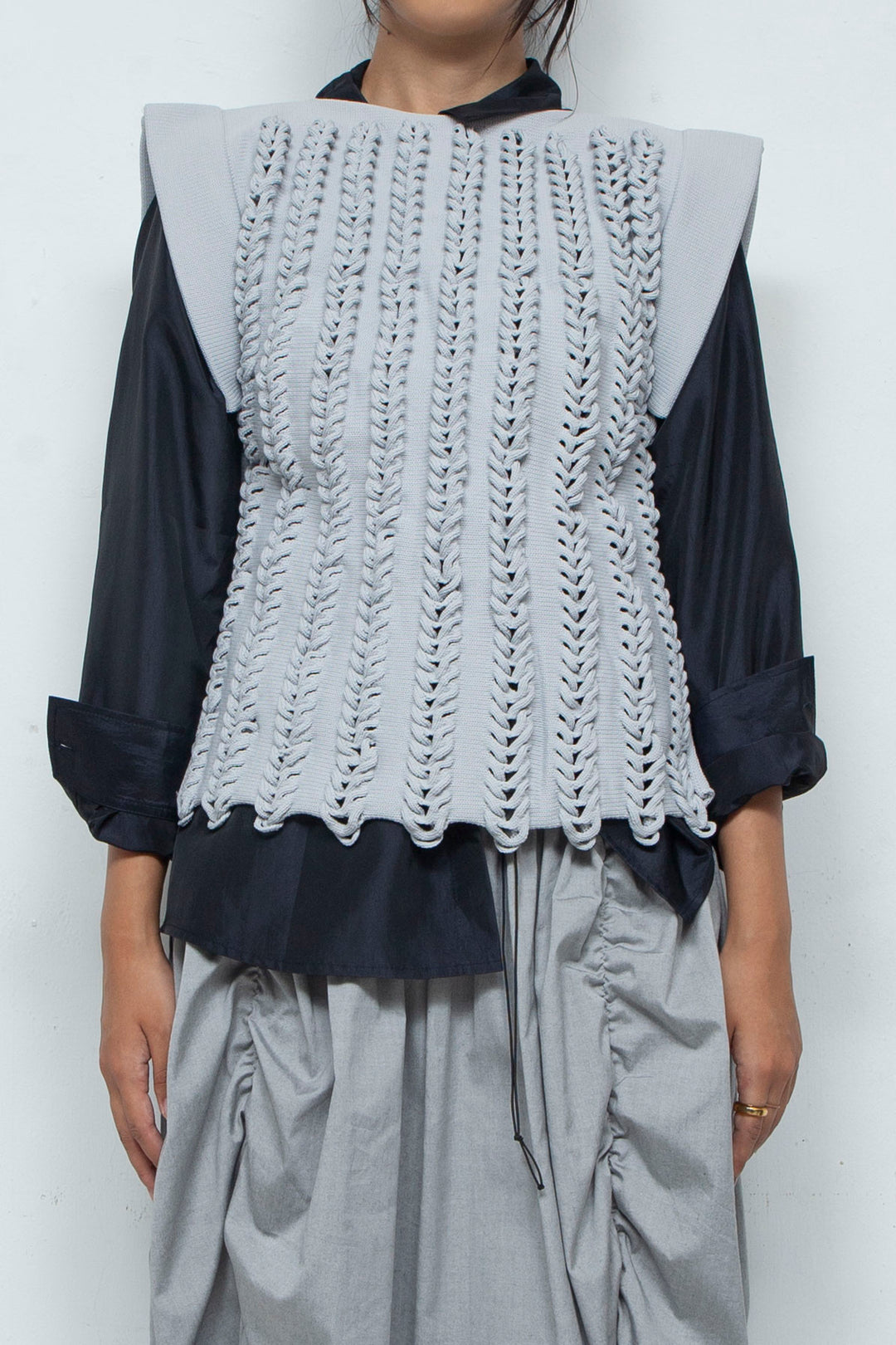 Knit Tank Tops Gray
