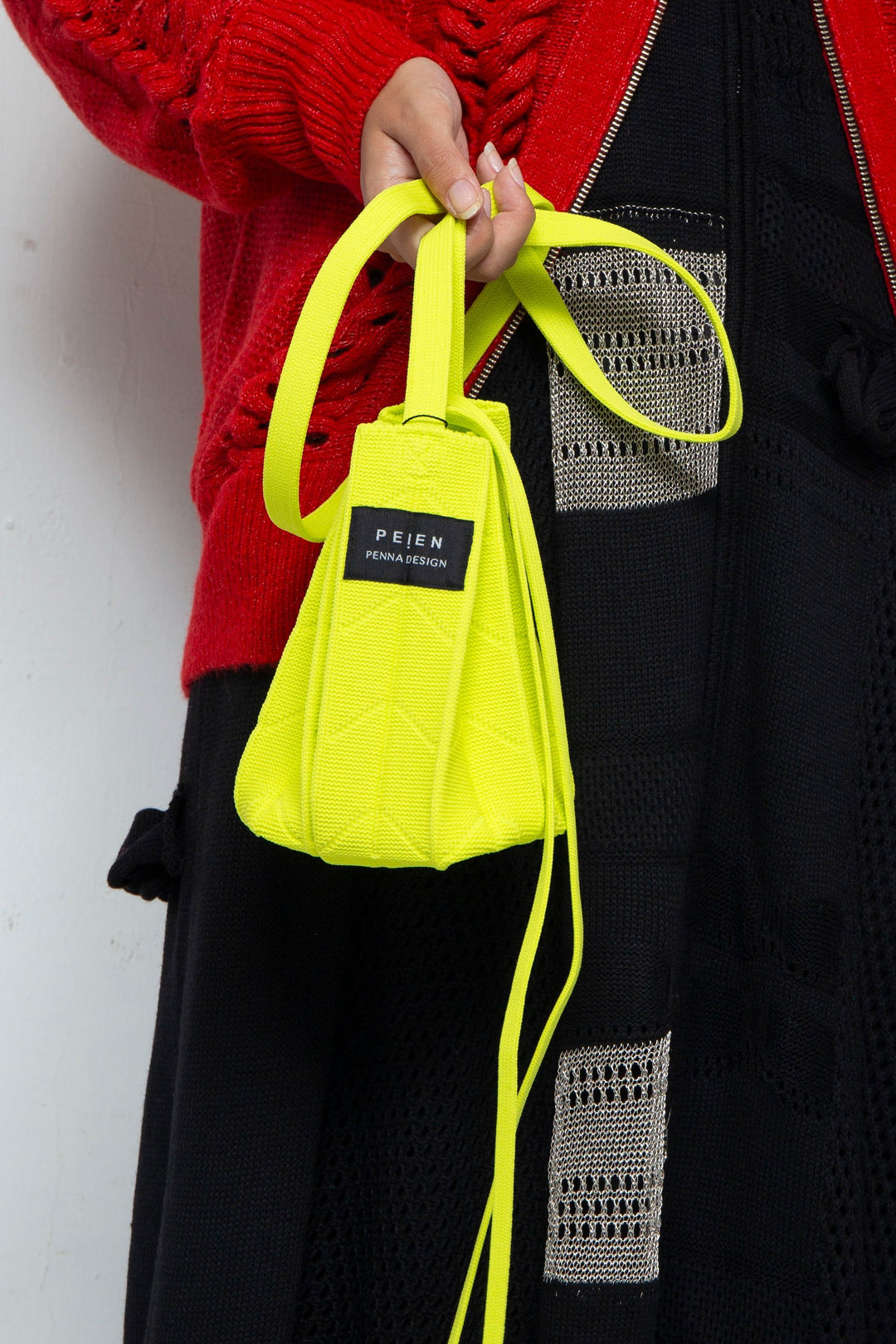 ORIKAMI Knit Bag Lime Yellow