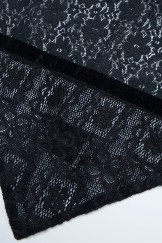 Patchwork racemachikomaki BLACK
