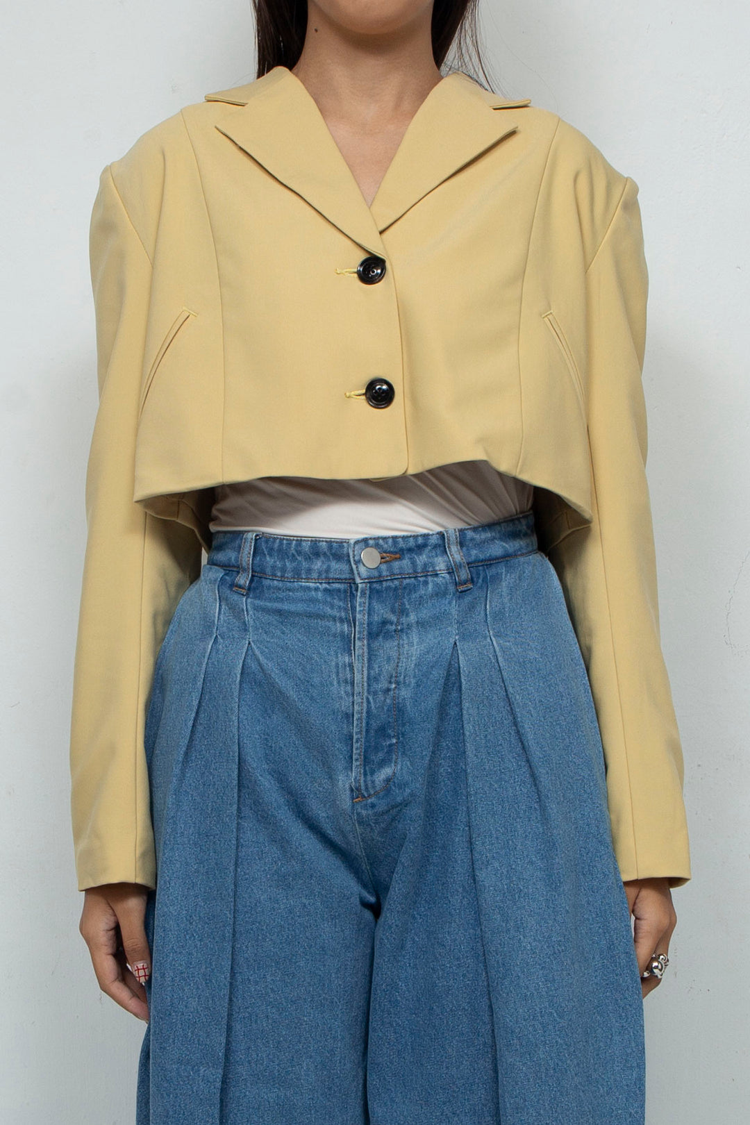 Short blazer Yellow