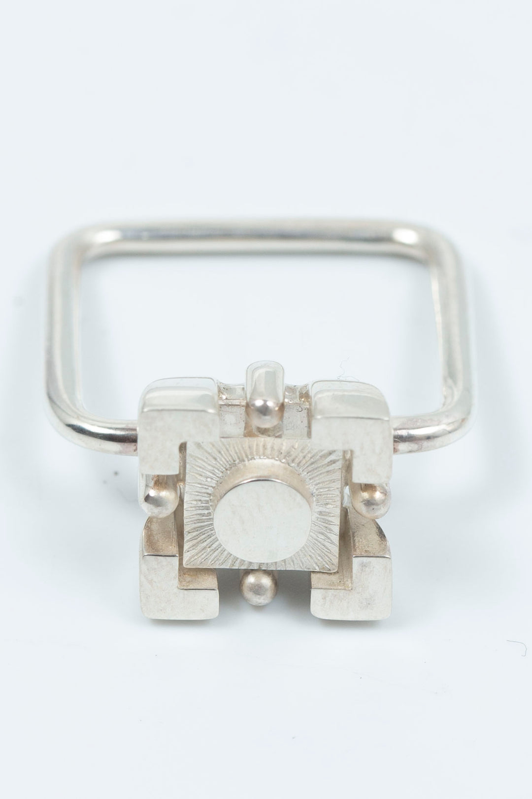 Square silverblock ring