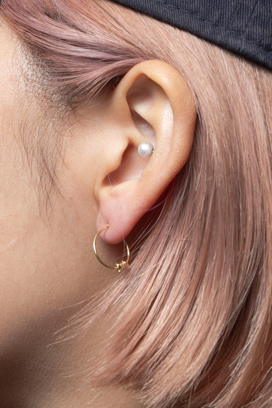 Barbed Wire Earring Gold