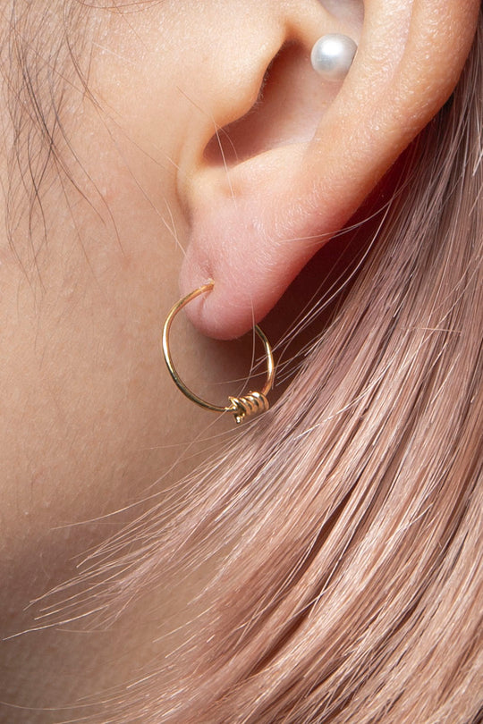 Barbed Wire Earring Gold