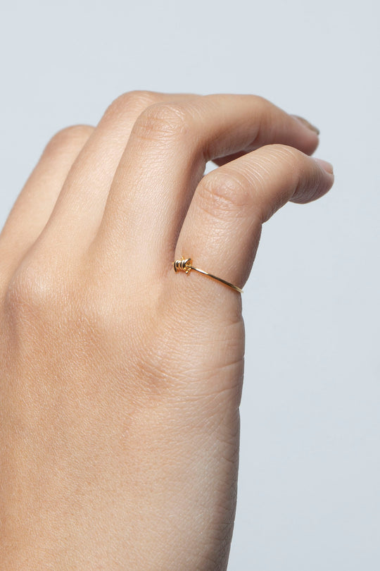 Barbed Wire Ring Gold