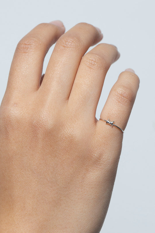Barbed Wire Ring Silver