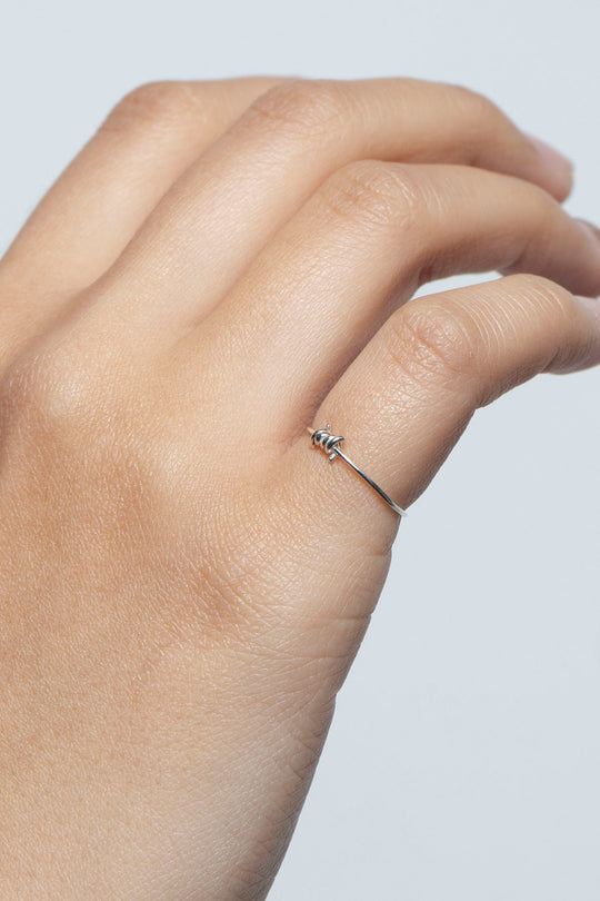Barbed Wire Ring Silver