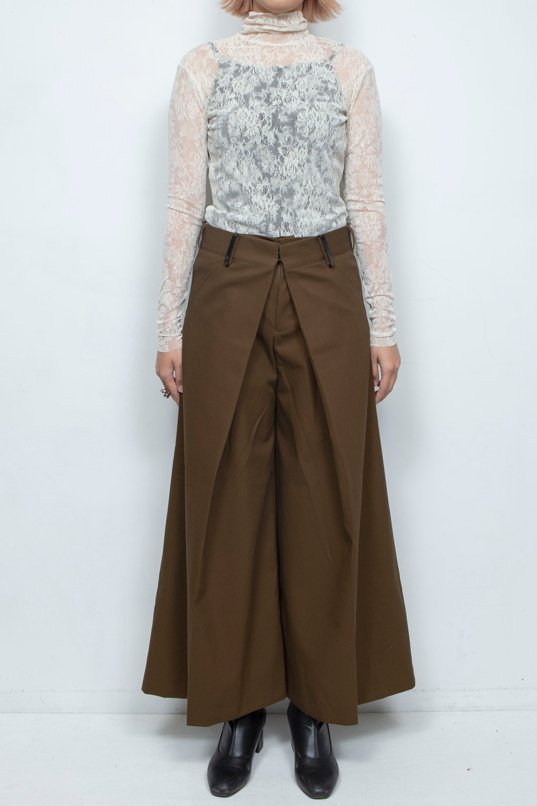 WRAP PANTS BROWN