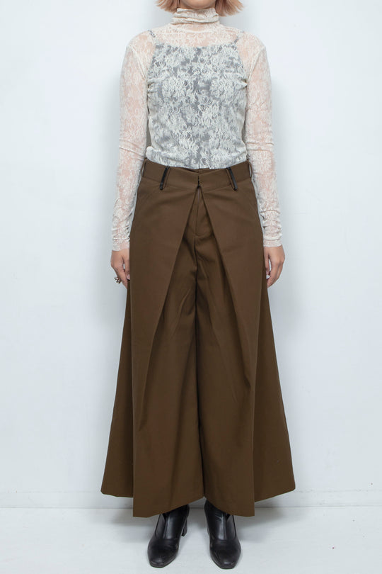 WRAP PANTS BROWN