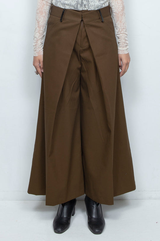 WRAP PANTS BROWN